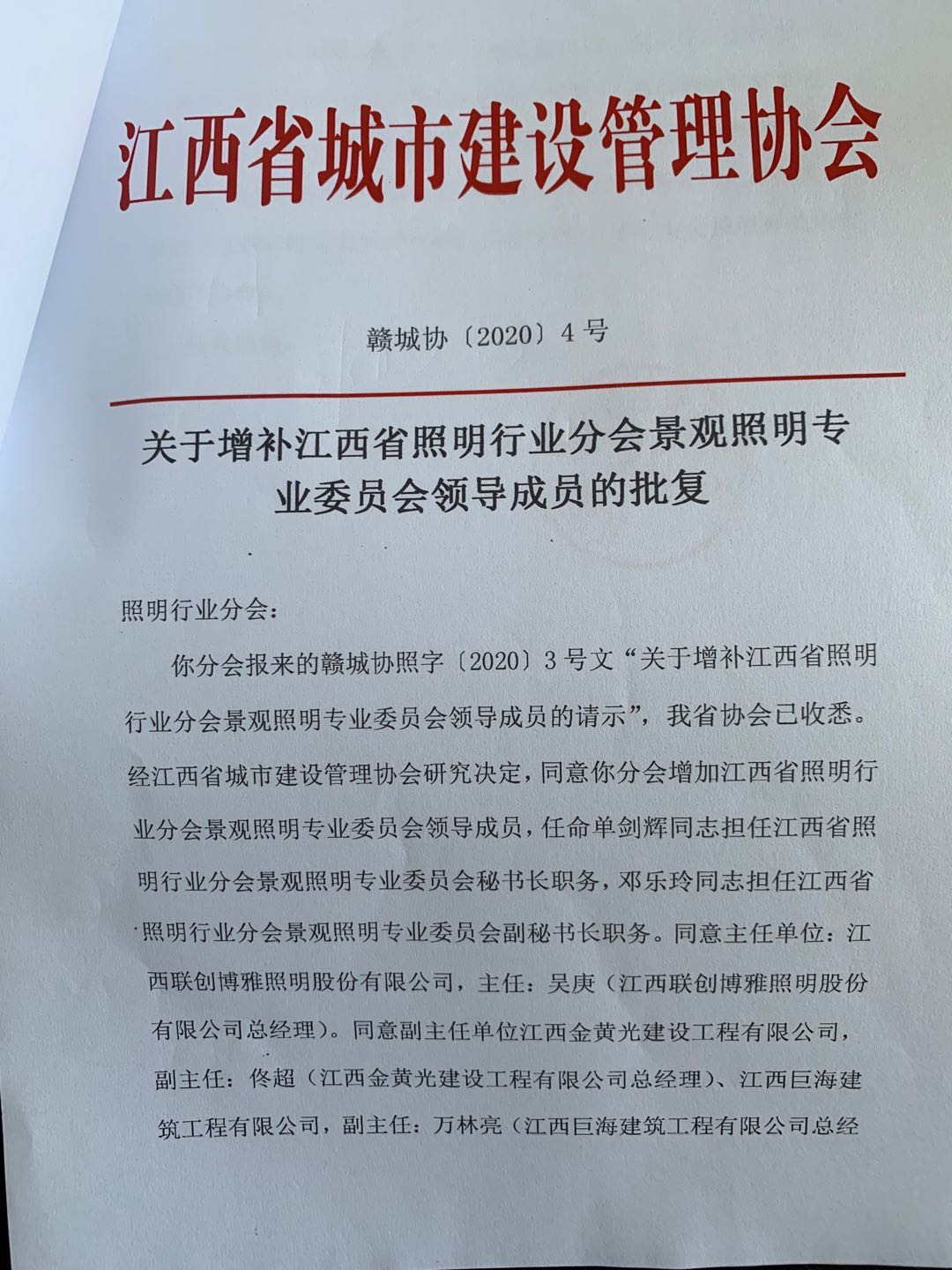 关于增补江西省照明行业分会景观照明专业委员会领导成员的批复.jpg